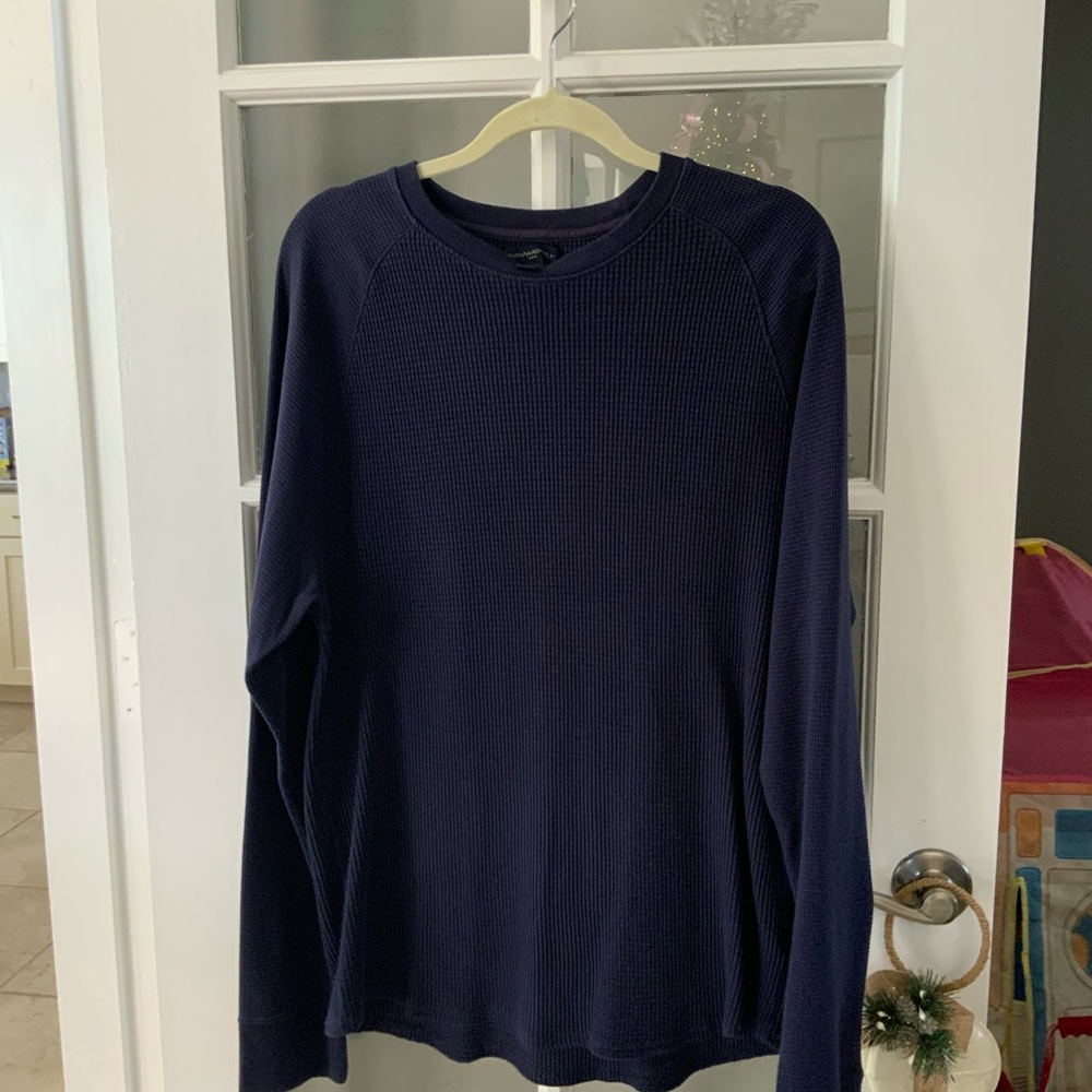 Navy Blue Long Sleeve Shirt